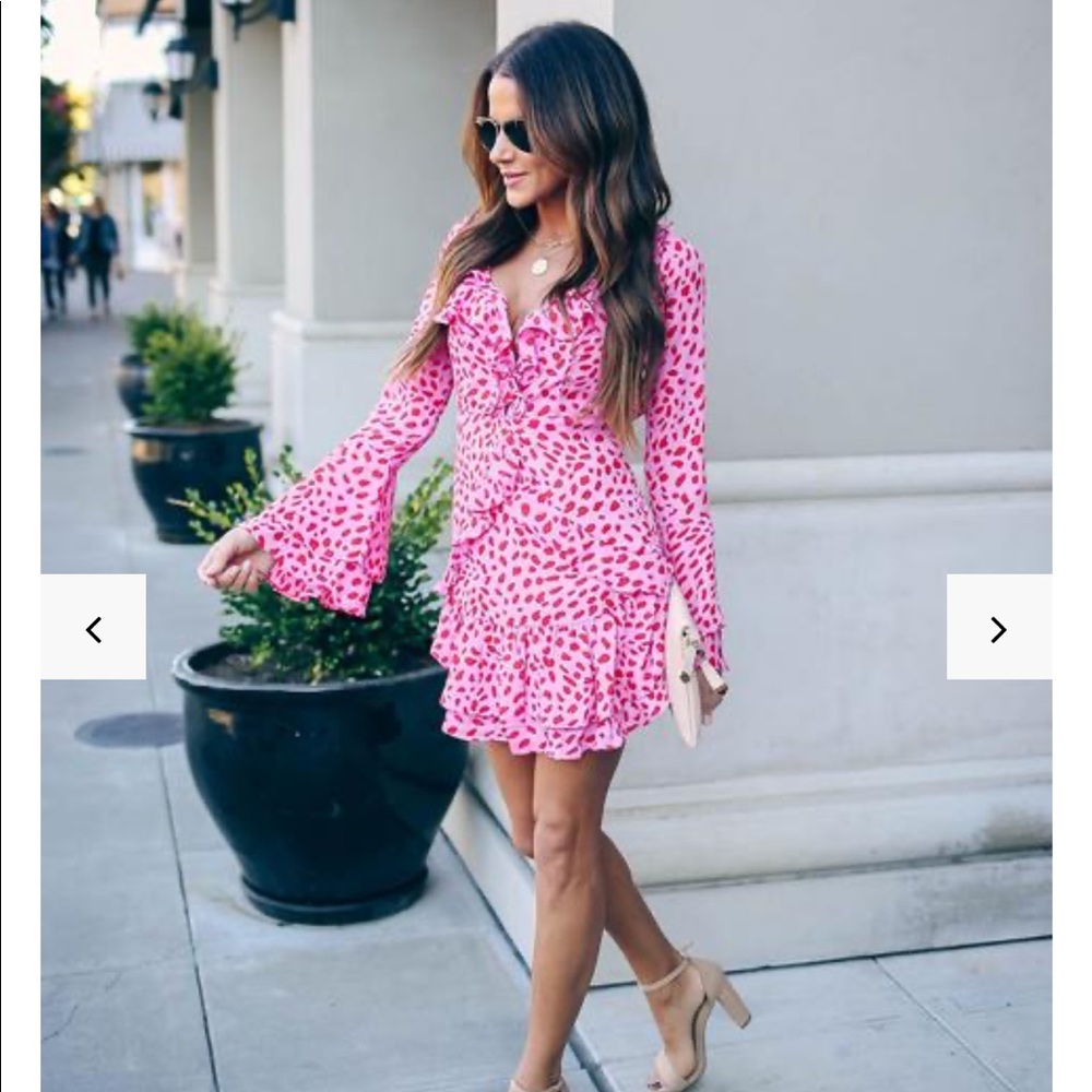 Vici dolls pink leopard dress